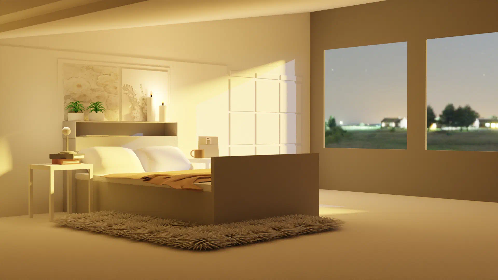 Render tempat tidur yang sama kecuali yang ini versi pertamanya.