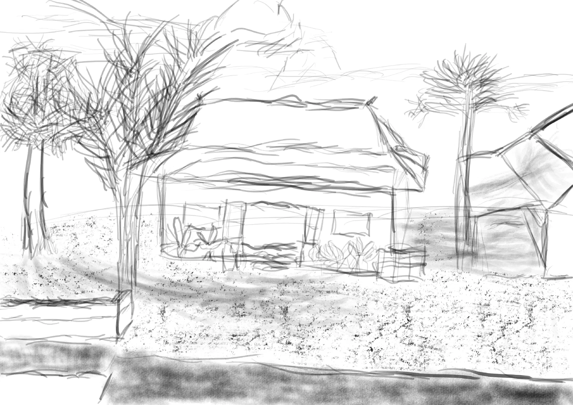 Rumah Jawa tradisional.
