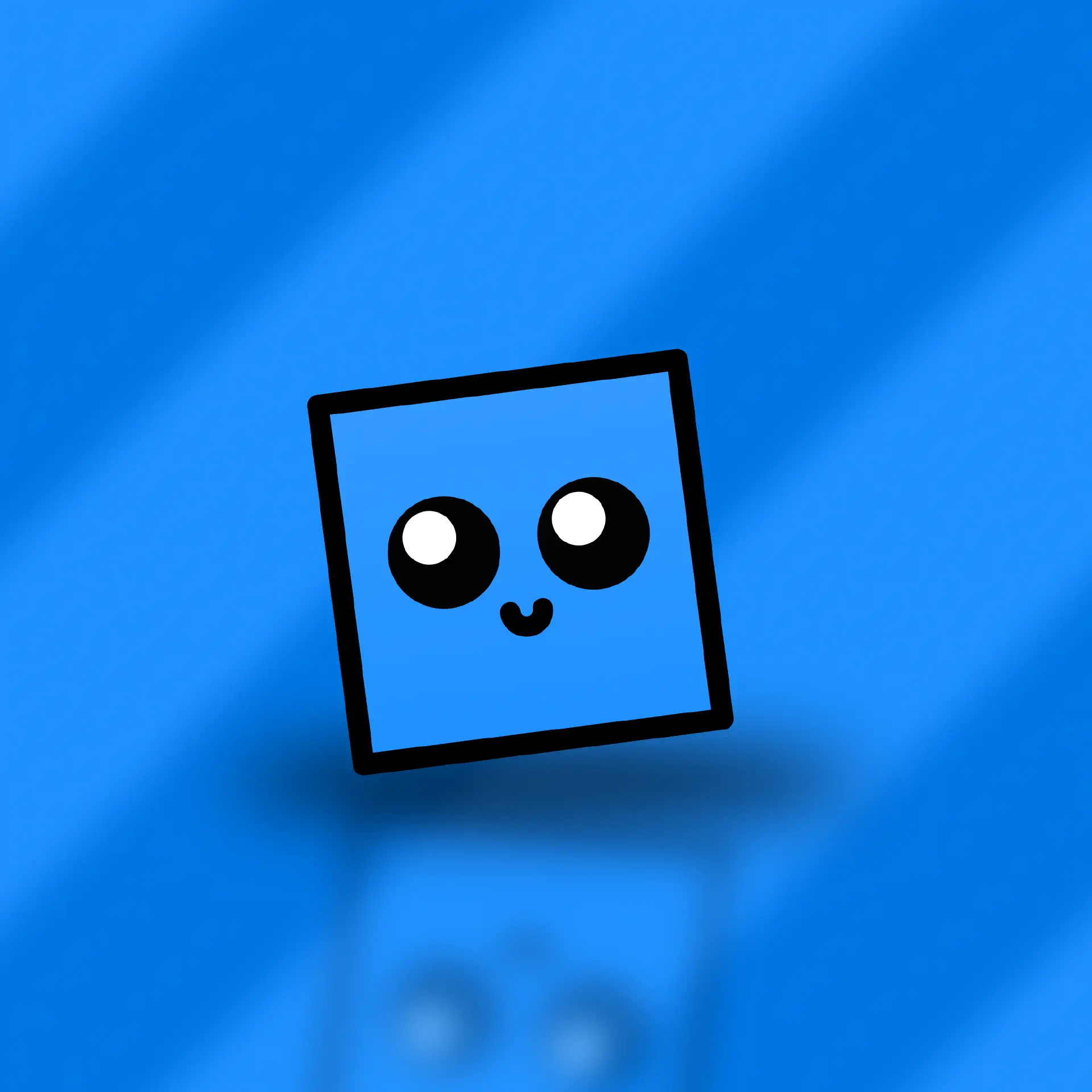 A refined version of my Cubie character. The stripes in the background are wider.